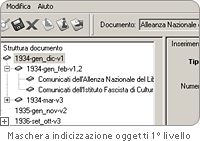 Maschera indicizzazione oggetti di 1º livello